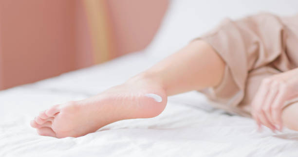 istock asian female fall skincare heel 1842575161