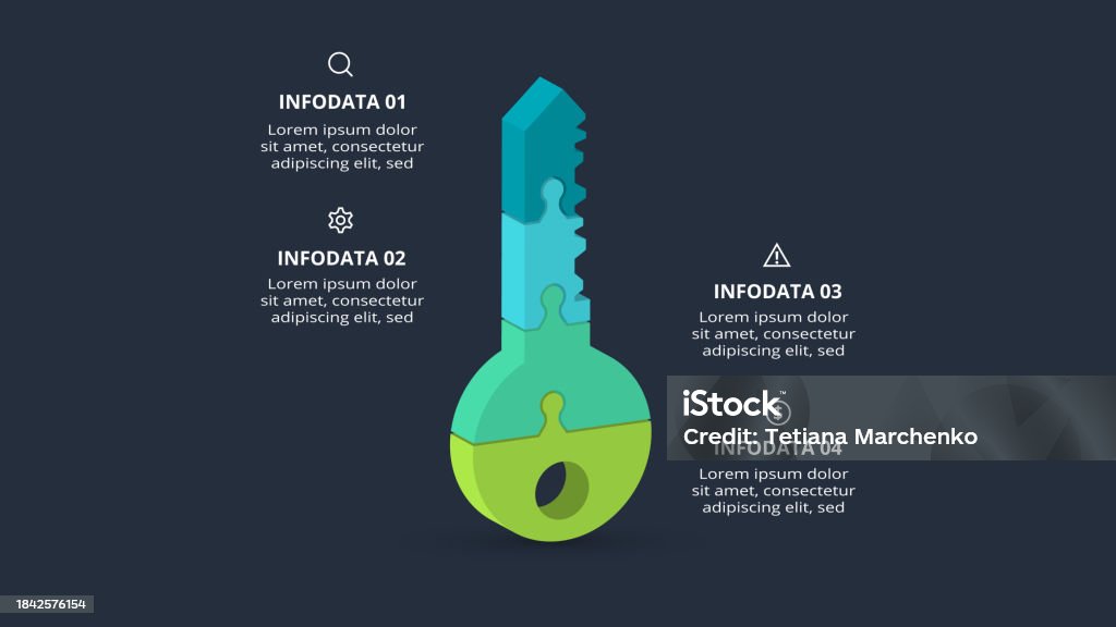 Ilustración de Infografía Creativa Con 4 Elementos Presentaciones ...