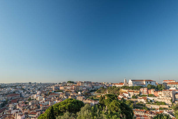 Lisbon, Portugal - July 24 2016: Rooftop view och Lisbon city centre.