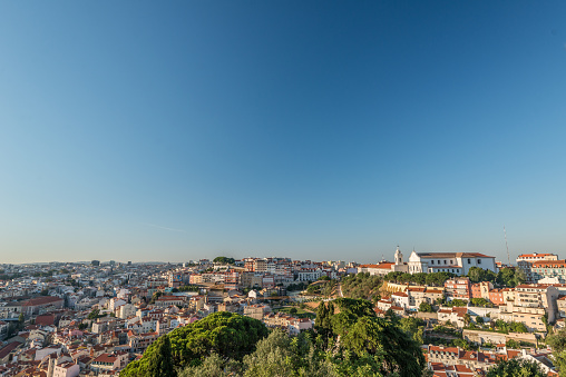 Lisbon, Portugal - July 24 2016: Rooftop view och Lisbon city centre.