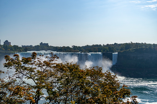 American Falls at Niagara viewed from the Canadian side of the River Niagara.