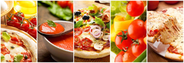 istock Pizza Concept Photo Collage. Can be used for visual stand, display, brochures, flyer 1842596760