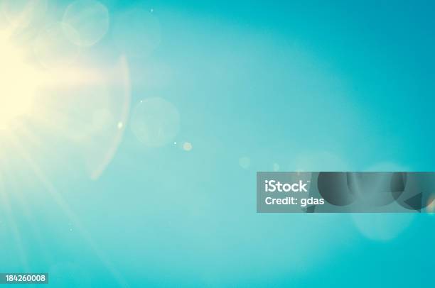 Summer Sky With Light Flares Stock Photo - Download Image Now - Sunny, Forecasting, Sky