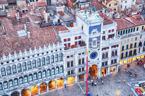 Aerial view of St. Mark's Square, Venice, Italy