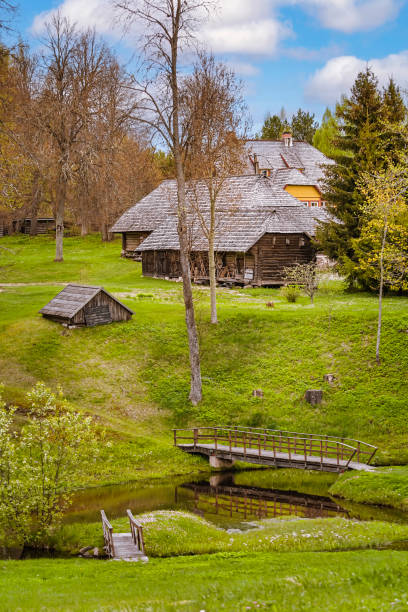 istock Small village near brook 1842616723