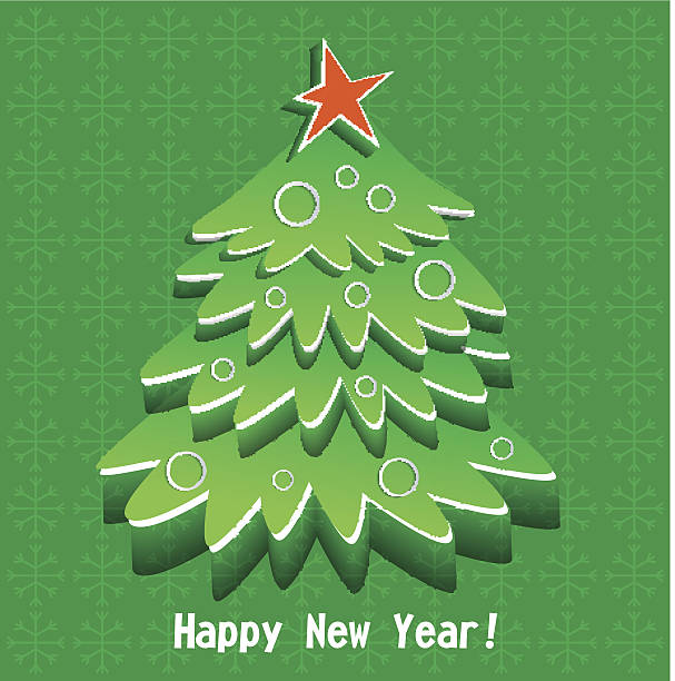 Christmas tree vector vector art illustration