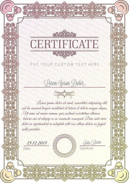 certificate frame charter diploma certificate frame charter diploma 8 eps charter document stock illustrations