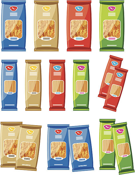 Pasta Vector illustration. It is created in the CorelDraw program. It is edited in the Adobe Illustrator program. It is kept in illustrator eps version 8. grain and cereal products stock illustrations