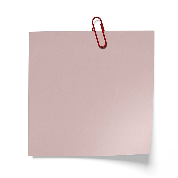 istock Red clip on a pink paper 184263650