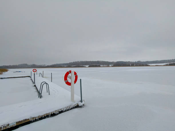 Scenic view of a frozen lake