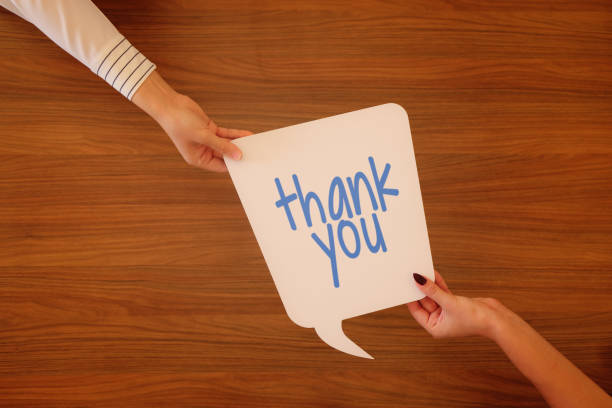 istock Thank you writes on the chat bubble. 1842646974