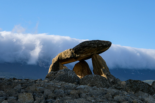 A group of dolmens in Elvillar, Álava, in the Basque Country (Rioja), Spain, called La chabola de la Hechicera.