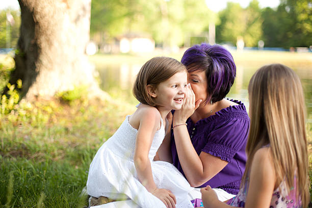 istock Young Stylish Mother Playing with her Daughters 184265807
