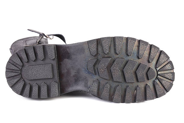 istock Close-up of black shoes sole. 184265980