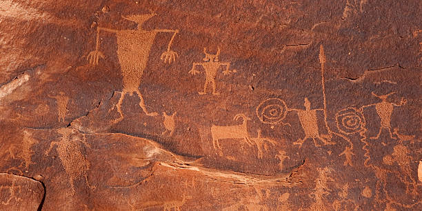 istock Petroglyphs on cliffs along Colorado River near Moab Utah USA 184266605