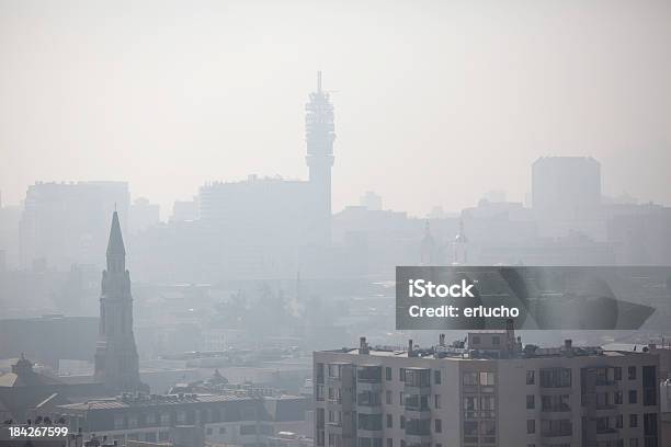 Miasto W Smog - zdjęcia stockowe i więcej obrazów Chile - Chile, Zmiana klimatyczna, Skażenie