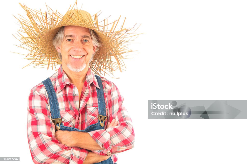 farmer isolated on white 50-59 Years Stock Photo