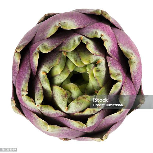 Artichoke On White Stock Photo - Download Image Now - Artichoke, Purple, White Background