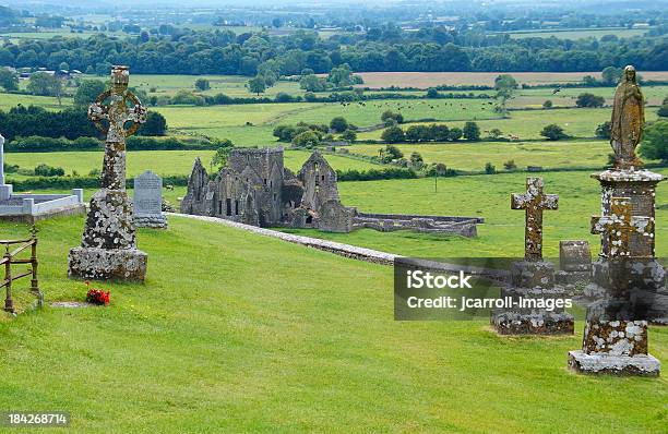 Irland Blick Auf Die Landschaft Und Den Schlossruinen Von Cemeteryy Stockfoto und mehr Bilder von Agrarbetrieb