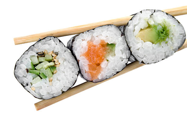 전통 일식 스시 흰색 바탕에 그림자와 - food wasabi vegetable tuna 뉴스 사진 이미지