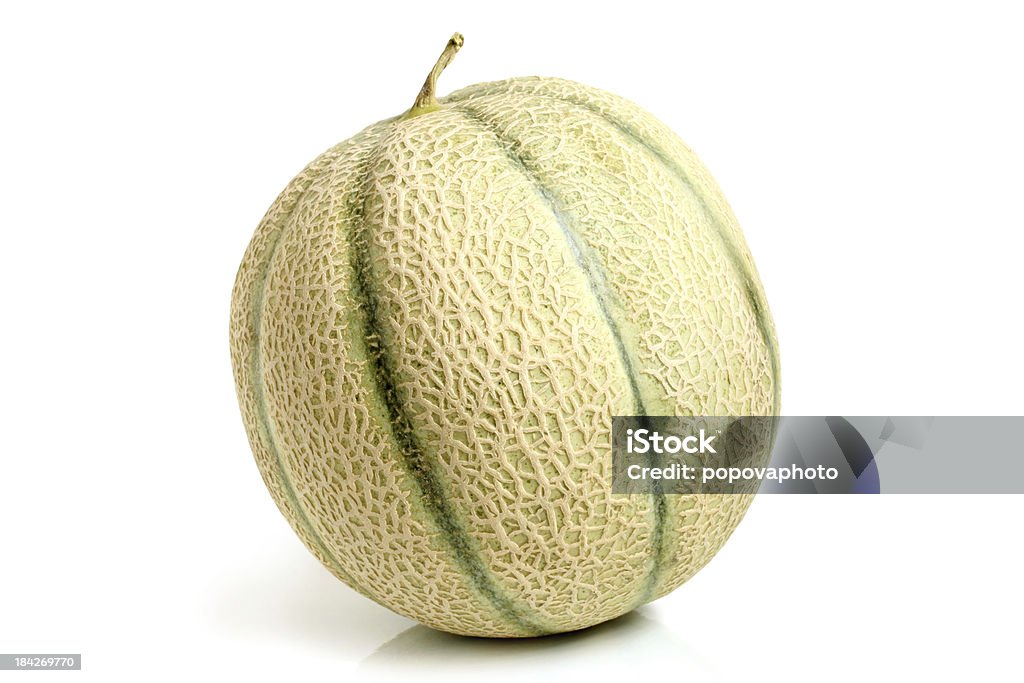 Cantaloupe melon Cantaloupe melon on a white background Melon Stock Photo