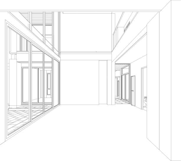 istock 3D illustration of residential project 1842700203