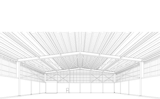 istock 3D illustration of industrial building 1842705029