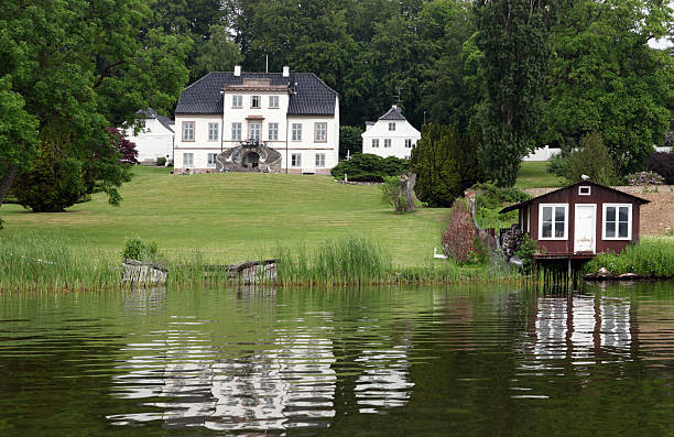 Bonn, Germany - 06/28/2022: Villa Hammerschmidt, former presidential residence in Bonn at the Rhine shore