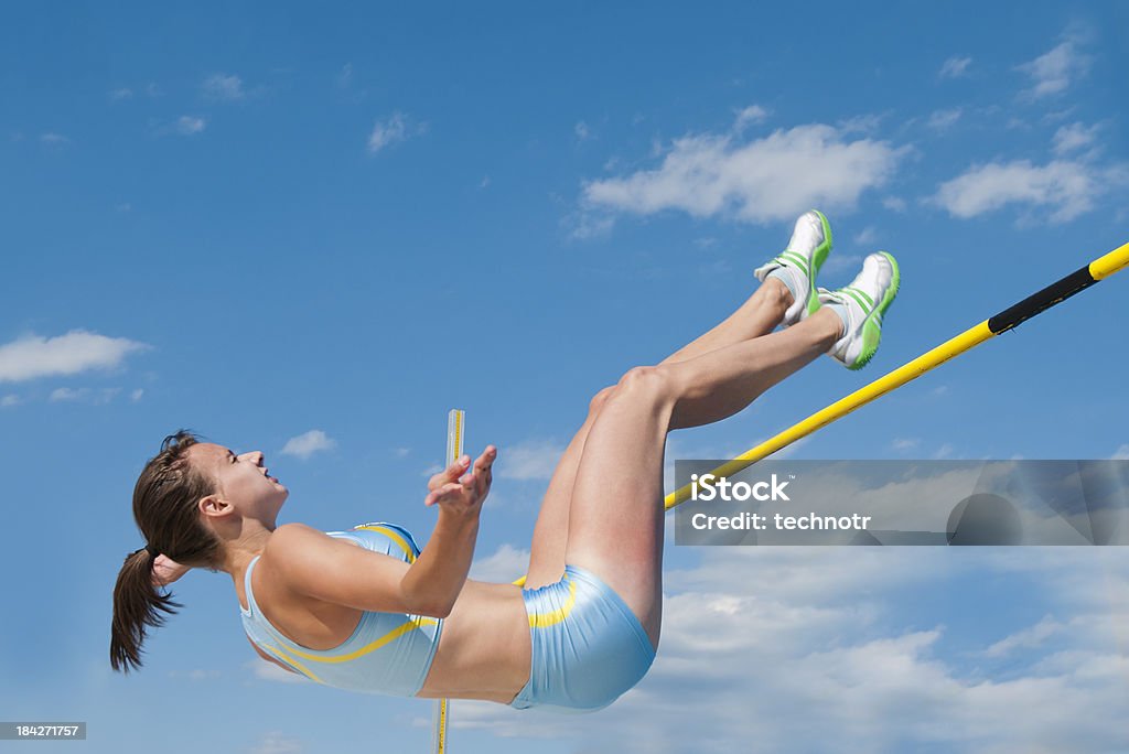 Atleta feminina de salto em altura - Royalty-free 20-24 Anos Foto de stock