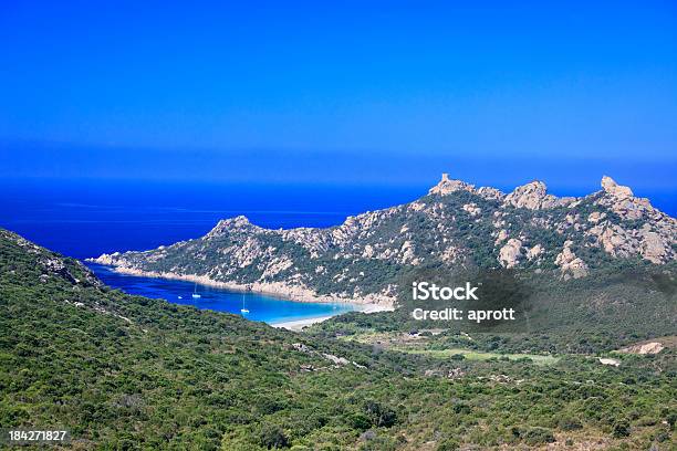 Bay Of Roccapina On Corsica France Stock Photo - Download Image Now - Lion - Feline, Corsica, Anchored