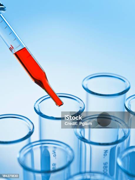 Test Tube Rack In A Laboratory Stock Photo - Download Image Now - Beauty, Biochemistry, Biology