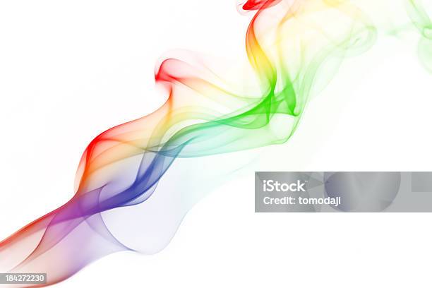 Rainbow Rauch Stockfoto und mehr Bilder von Bewegungsunschärfe - Bewegungsunschärfe, Regenbogen, Weißer Hintergrund
