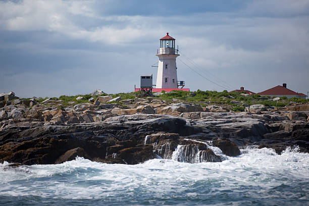 Machias Seal Island Lighthouse stock photo