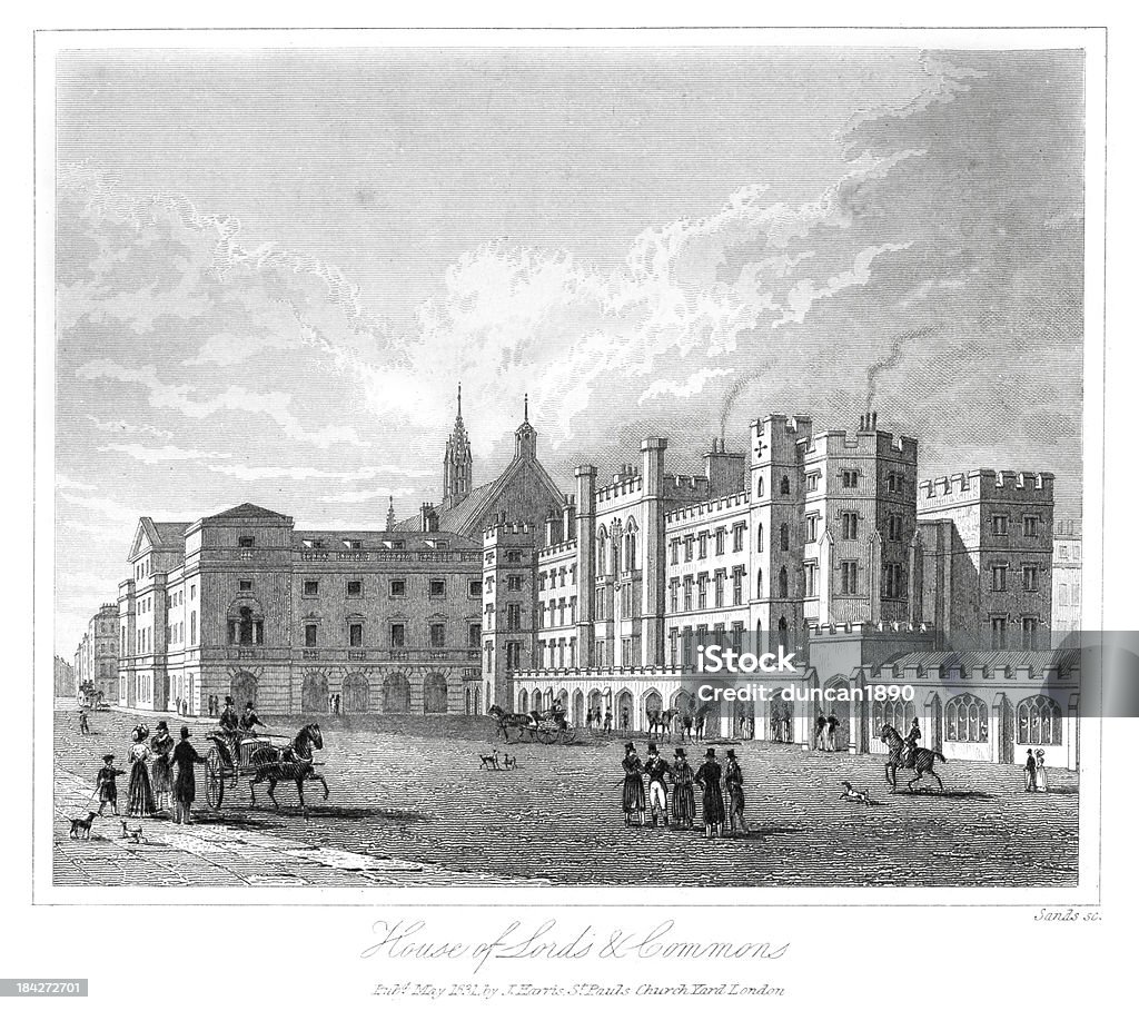 Câmara dos Lordes e comuns - Royalty-free 1830-1839 Ilustração de stock