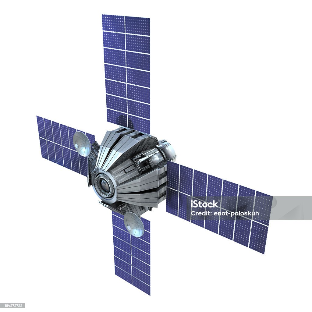 satellite satellite isolated on white Satellite Stock Photo