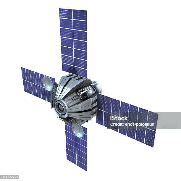 Satellite Stock Photo - Download Image Now - Satellite, Cut Out, White Background