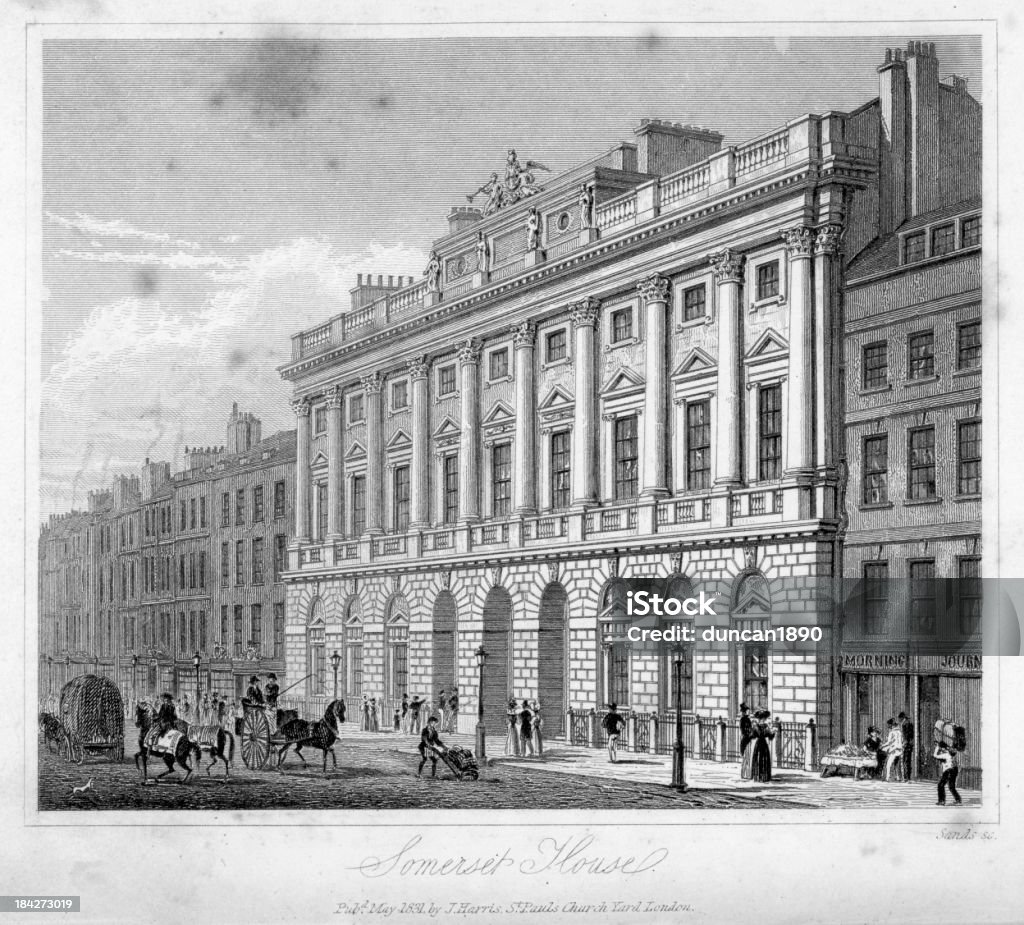 Somerset House - Lizenzfrei 1830-1839 Stock-Illustration