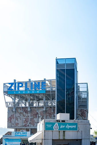Zipwire base at Niagara Falls, Ontario, Canada.