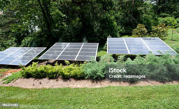 Three Solar Panels In The Sunlight Stock Photo - Download Image Now - Color Image, Environmental Conservation, Environmental Issues