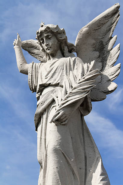 istock Angel Statue Pointing To Heaven 184274989