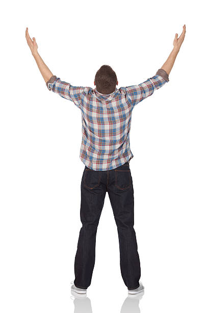 istock Rear view of a man standing 184275147