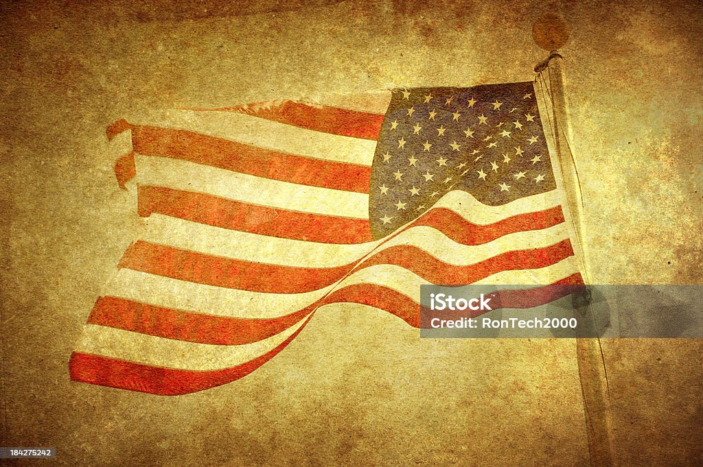 Vintage American Flag american flag / presented in vintage way / good old usa American Flag Stock Photo