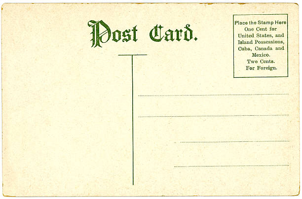 istock Retro Background Image of an Vintage Antique Postcard Back 184275315