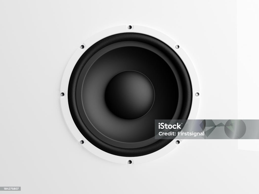 Altoparlante su sfondo bianco - Foto stock royalty-free di Altoparlante - Hardware audio