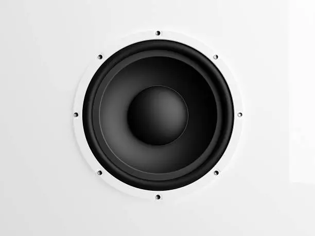 Photo of Loudspeaker on white background