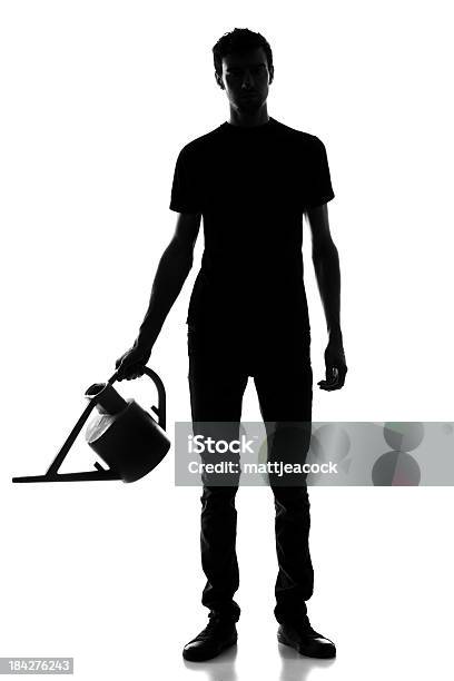 Gardening Stock Photo - Download Image Now - In Silhouette, Men, The Human Body