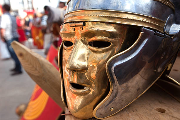istock Roman Imperial Gallic Face Helmet 184276244
