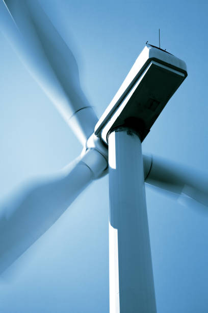 재생 에너지, windcraft blue sky - pinwheel close up wind turbine electric motor 뉴스 사진 이미지