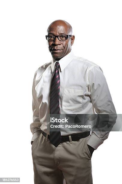 Portrait Of A Solemn African American Businessman On White Stock Photo - Download Image Now