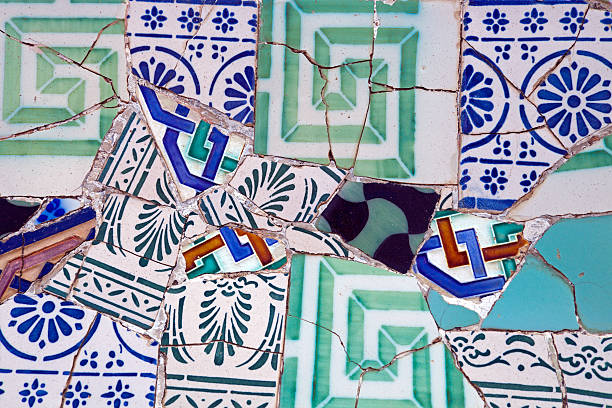 istock Mosaic of broken tiles 184276593
